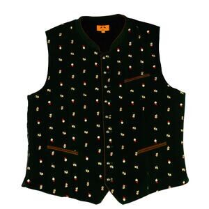 Country Maddox Vest Mens 60 Green Floral Horse Ridding Suit Cowboy Vest